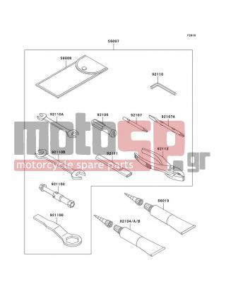 KAWASAKI - Z1000 2007 - Εξωτερικά Μέρη - Owner's Tools - 92110-0020 - TOOL-WRENCH,OPEN END,17X19