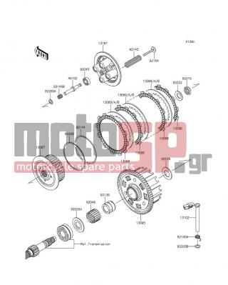 KAWASAKI - Z800 ABS 2016 - Engine/Transmission - Clutch - 92144-1854 - SPRING,FRICTION PLATE