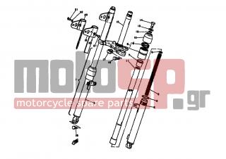 YAMAHA - TY50 (EUR) 1978 - Suspension - FRONT FORK - 538-23126-00-35 - Tube,outer Left Silver
