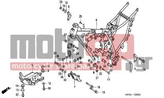 HONDA - NX125 (IT) 1995 - Frame - FRAME BODY - 90741-KG1-920 - COLLAR, R. ENGINE DISTANCE