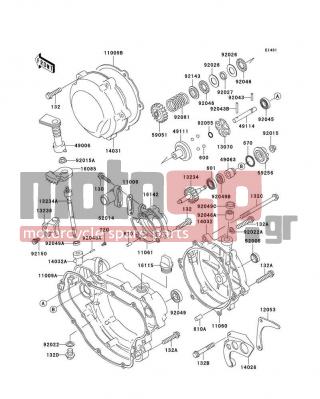 KAWASAKI - KDX200 2006 - Engine/Transmission - Engine Cover(s) - 92045-1305 - BEARING-BALL,608MC3