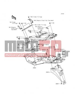 KAWASAKI - CONCOURS®14 ABS 2015 - Body Parts - Rear Fender(s) - 14091-0813 - COVER,REGULATOR HARNESS
