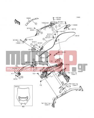 KAWASAKI - CONCOURS®14 ABS 2015 - Body Parts - Windshield - 55036-0009 - WINDSHIELD-ASSY