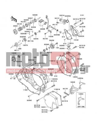 KAWASAKI - KX250 2006 - Engine/Transmission - Engine Cover(s) - 14032-0051 - COVER-CLUTCH,OUTER