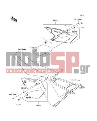 KAWASAKI - KX250F 2006 - Body Parts - Side Covers - 36001-0087-266 - COVER-SIDE,RH,S.WHITE
