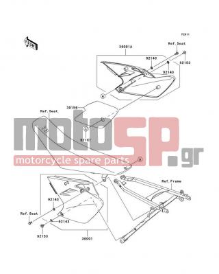 KAWASAKI - KX450F (EUROPEAN) 2006 - Body Parts - Side Covers - 36001-0084-266 - COVER-SIDE,LH,S.WHITE