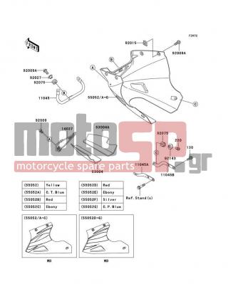 KAWASAKI - NINJA® 250R 2006 - Body Parts - Cowling Lowers