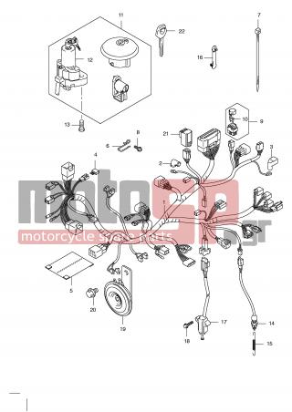 SUZUKI - DR125SM (E2) 2009 - Electrical - WIRING HARNESS - 37100-24H00-000 - LOCK ASSY, STEERING