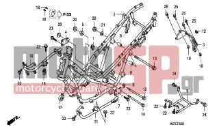 HONDA - FJS600A (ED) ABS Silver Wing 2007 - Frame - FRAME BODY - 90690-GHB-651 - CLIP, CABLE, 15MM