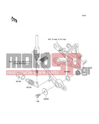 KAWASAKI - NINJA® ZX™-10R (EUROPEAN) 2006 -  - Brake Pedal/Torque Link - 13236-0090 - LEVER-COMP,BRAKE PEDAL