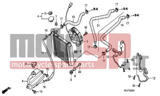 HONDA - FES150A (ED) ABS 2007 - Engine/Transmission - RADIATOR - 93903-34480- - SCREW, TAPPING, 4X16