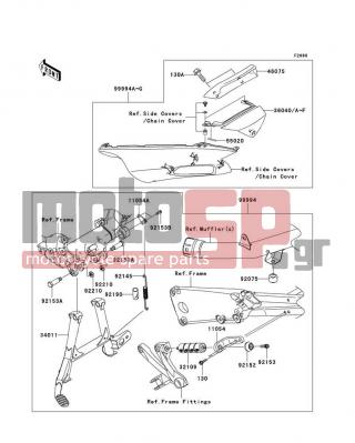 KAWASAKI - NINJA® ZX™-14 2006 - Body Parts - Optional Parts - 99994-0053-234 - KIT,TANDEM GRIP,P.RED