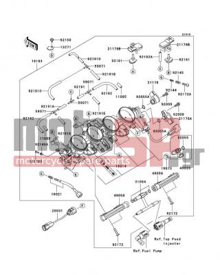 KAWASAKI - NINJA® ZX™-6R 2006 - Κινητήρας/Κιβώτιο Ταχυτήτων - Throttle - 49056-0001 - PIPE-INJECTION