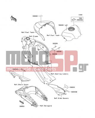 KAWASAKI - NINJA® ZX™-6RR 2006 - Body Parts - Labels - 56030-1177 - LABEL,GASOLINE