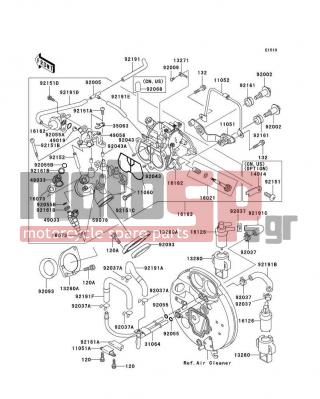 KAWASAKI - VULCAN 1500 CLASSIC 2006 - Engine/Transmission - Throttle - 92043-1601 - PIN,DELIVERY PIPE