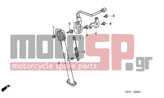 HONDA - NX125 (IT) 1995 - Frame - SIDE STAND - 50541-MN4-000 - SPRING, SIDE STAND