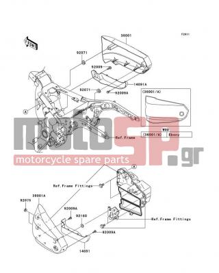 KAWASAKI - VULCAN 1600 NOMAD 2006 - Body Parts - Side Covers - 14091-1344 - COVER,SIDE COVER,RH