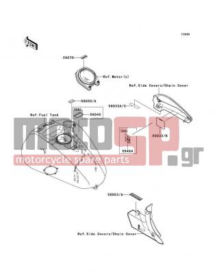 KAWASAKI - VULCAN 2000 CLASSIC LT 2006 - Body Parts - Labels - 56053-0110 - LABEL-SPECIFICATION,TIRE&LOAD