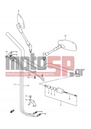 SUZUKI - GSX1300 BKing (E2)  2009 - Frame - HANDLEBAR (MODEL L0) - 09125-05042-000 - SCREW, THROTTLE CABLE