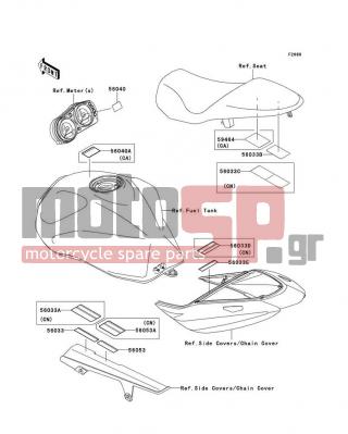 KAWASAKI - Z750S 2006 - Body Parts - Labels - 56053-0113 - LABEL-SPECIFICATION,TIRE&LOAD