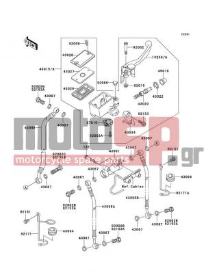 KAWASAKI - CANADA ONLY 2005 -  - Front Master Cylinder - 92009-1458 - SCREW,4MM