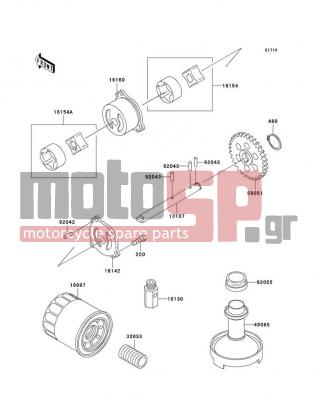 KAWASAKI - CANADA ONLY 2005 - Engine/Transmission - Oil Pump/Oil Filter - 32033-1535 - PIPE,OIL FILTER