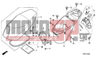HONDA - SCV100 (ED) Lead 2003 - Body Parts - SEAT/LUGGAGE BOX - 94050-06000- - NUT, FLANGE, 6MM