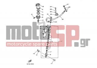 YAMAHA - DT200R (EUR) 1989 - Brakes - REAR MASTER CYLINDER - 90159-06056-00 - Screw, With Washer