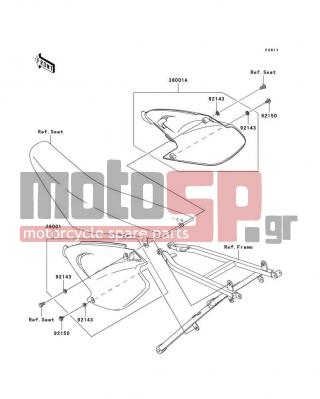 KAWASAKI - KX125 2005 - Body Parts - Side Covers - 36001-1672-266 - COVER-SIDE,RH,S.WHITE