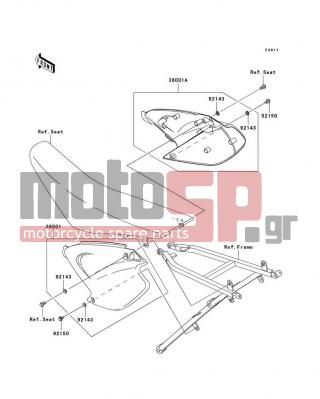 KAWASAKI - KX250 2005 - Body Parts - Side Covers - 36001-1671-266 - COVER-SIDE,LH,S.WHITE