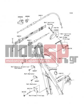 KAWASAKI - KX250F 2005 -  - Cables - 54012-0138 - CABLE-THROTTLE