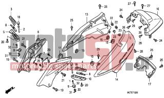 HONDA - FJS400D (ED) Silver Wing 2006 - Body Parts - BODY COVER - 83600-MCT-L20ZA - COVER SET, RR. BODY (WL) *TYPE1*