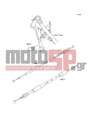 KAWASAKI - KX65 2005 -  - Cables - 54012-0095 - CABLE-THROTTLE