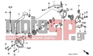 HONDA - SH125 (ED) 2004 - Engine/Transmission - WATER PUMP - 19316-KGF-910 - PLATE, THERMOSTAT COVER