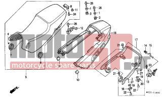 HONDA - CBR1000F (ED) 1995 - Body Parts - SEAT/REAR COWL - 84120-MS2-670ZF - HOOK A, LUGGAGE *NH193P*