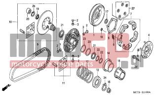 HONDA - FJS600A (ED) ABS Silver Wing 2003 - Engine/Transmission - DRIVEN FACE - 23238-MCT-000 - COLLAR, SPRING GUIDE
