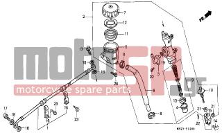 HONDA - CBR1000F (ED) 1991 - Brakes - RR. BRAKE MASTER CYLINDER - 94201-20120- - PIN, SPLIT, 2.0X12