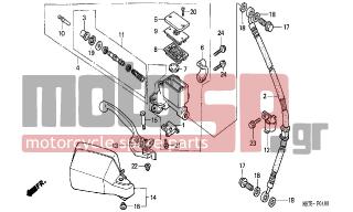 HONDA - XL1000V (ED) Varadero 2002 - Brakes - FR. BRAKE MASTER CYLINDER - 93600-040121G - SCREW, FLAT, 4X12