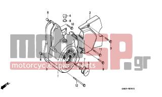 HONDA - C90 (GR) 1993 - Engine/Transmission - LEFT CRANKCASE COVER (C90MP/MT) - 96001-0605000 - BOLT, FLANGE, 6X50