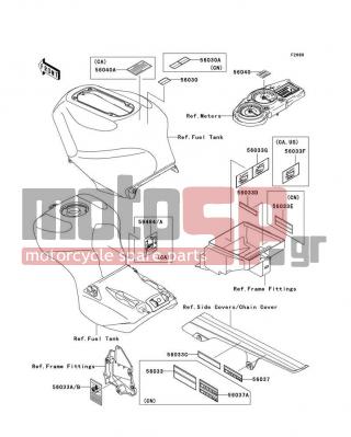 KAWASAKI - NINJA® ZX™-12R 2005 - Body Parts - Labels - 56033-1207 - LABEL-MANUAL,JUMP START