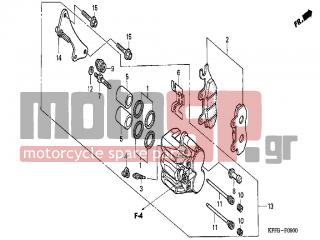 HONDA - CBF250 (ED) 2004 - Brakes - FRONT BRAKE CALIPER - 45132-166-016 - BOOT, PIN BUSH(NISSIN)