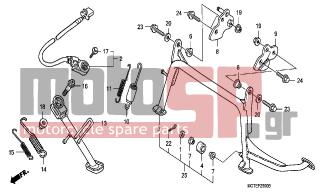 HONDA - FJS400D (ED) Silver Wing 2006 - Frame - STAND - 16578-ZG3-000 - SPACER, CONTROL LEVER (B)