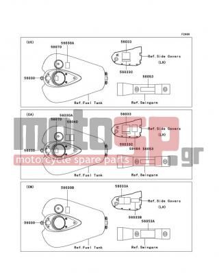 KAWASAKI - VULCAN 1600 CLASSIC 2005 - Body Parts - Labels - 56053-0038 - LABEL-SPECIFICATION,TIRE&LOAD