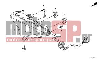HONDA - CBR250R (ED) ABS   2011 - Electrical - TAILLIGHT - 93903-25280- - SCREW, TAPPING, 5X12