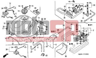 HONDA - VTR1000F (ED) 2002 - Body Parts - FUEL TANK - 96001-0601600 - BOLT, FLANGE, 6X16