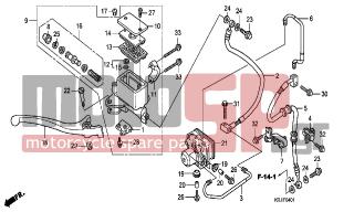 HONDA - FES150A (ED) ABS 2007 - Brakes - FR. BRAKE MASTER CYLINDER (FES125A)(FES150A) - 96001-0601600 - BOLT, FLANGE, 6X16