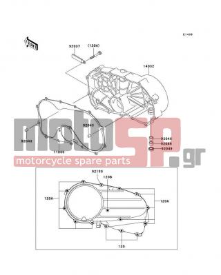 KAWASAKI - VULCAN 800 2005 - Engine/Transmission - Right Engine Cover(s) - 92037-1069 - CLAMP,L=60