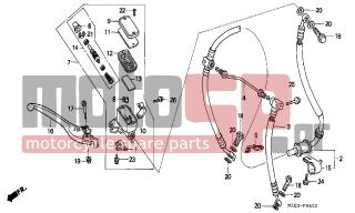 HONDA - CBR1000F (ED) 1999 - Brakes - FR. BRAKE MASTER CYLINDER - 93600-040121G - SCREW, FLAT, 4X12
