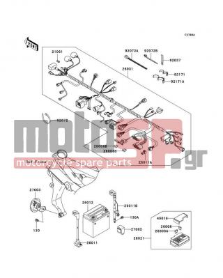 KAWASAKI - Z1000 2005 -  - Chassis Electrical Equipment(A3) - 26021-0001 - JUNCTION BOX