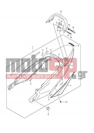 SUZUKI - GSXF650 (E2) 2010 - Body Parts - SEAT TAIL COVER (MODEL L0)